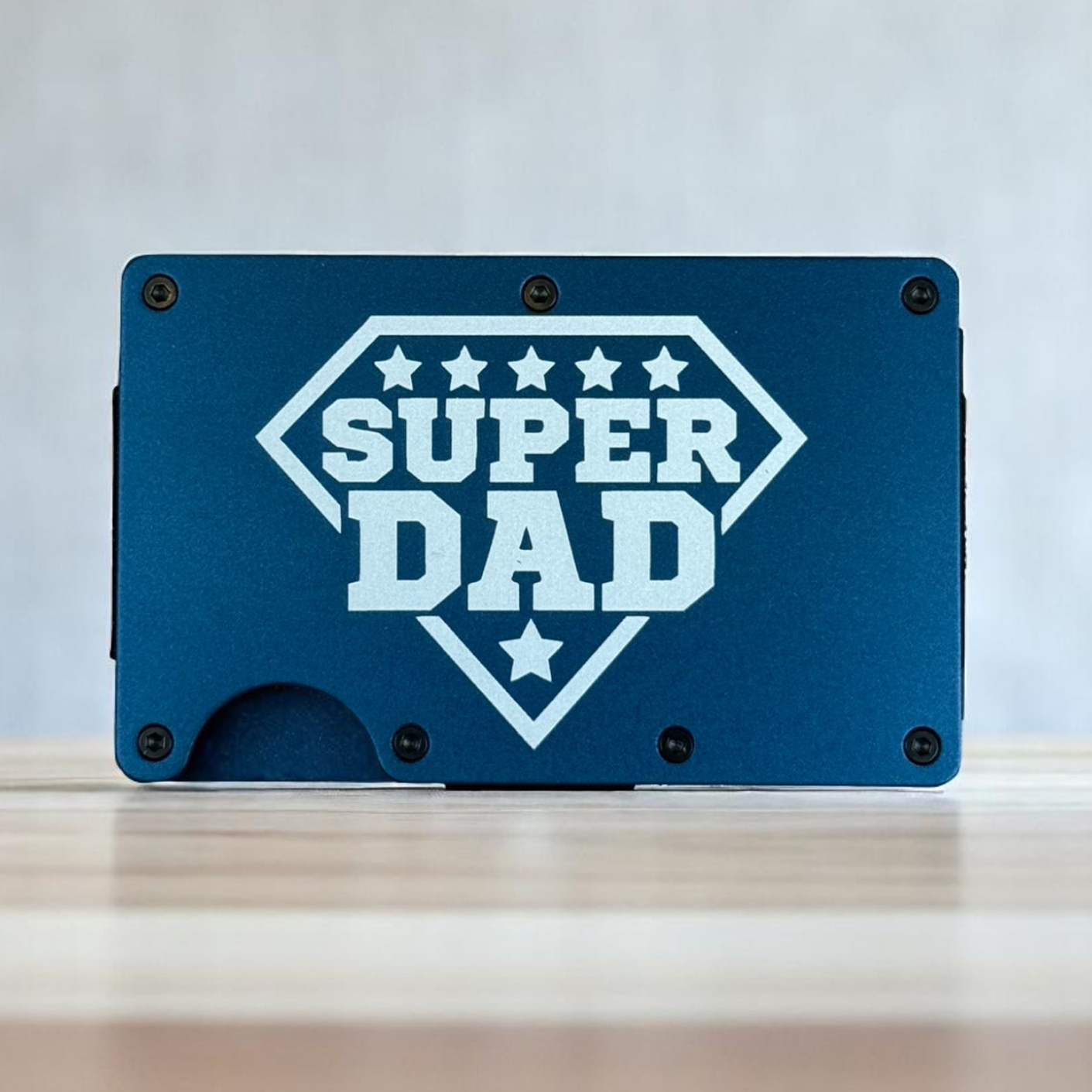 Engraved RFID-Blocking Wallet for Dad – Slim Minimalist Card Holder with Clip