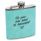 Custom Engraved Leatherette Flask