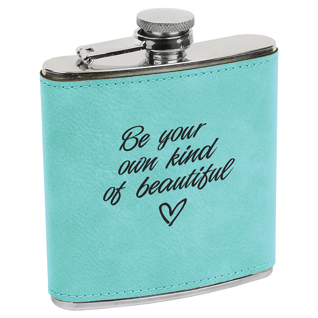 Custom Engraved Leatherette Flask