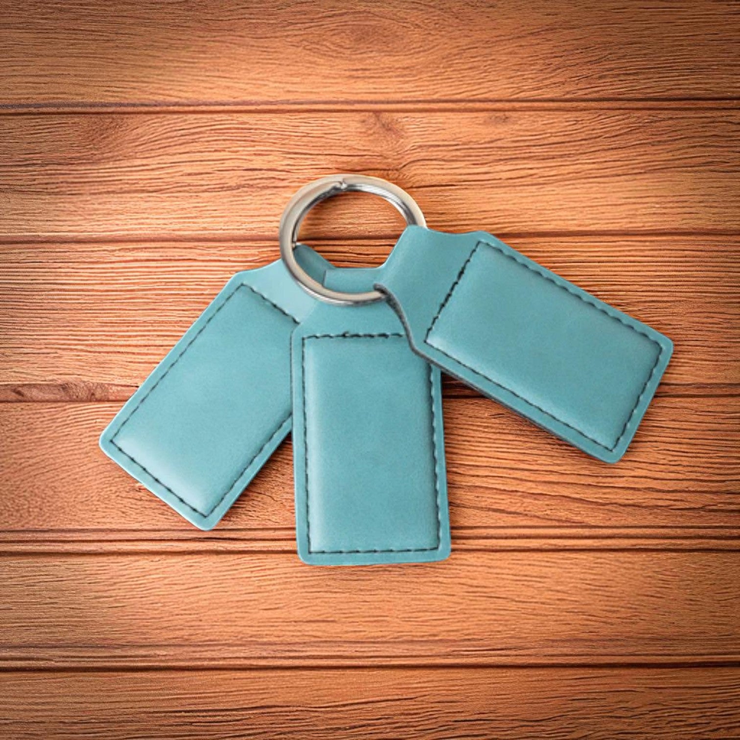 Custom Engraved Leatherette Keychains