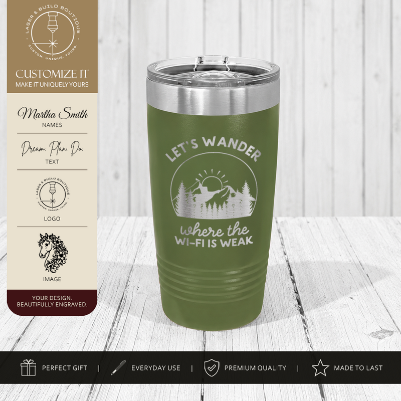 Custom Engraved Polar Camel 20oz Tumbler | Personalized Stainless Steel Gift Cup