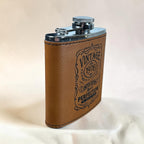 Engraved Leatherette Flask – Personalized “Aged to Perfection” Birthday Flask