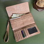 Personalized Wristlet Wallet | Custom Engraved Leatherette RFID Wallet