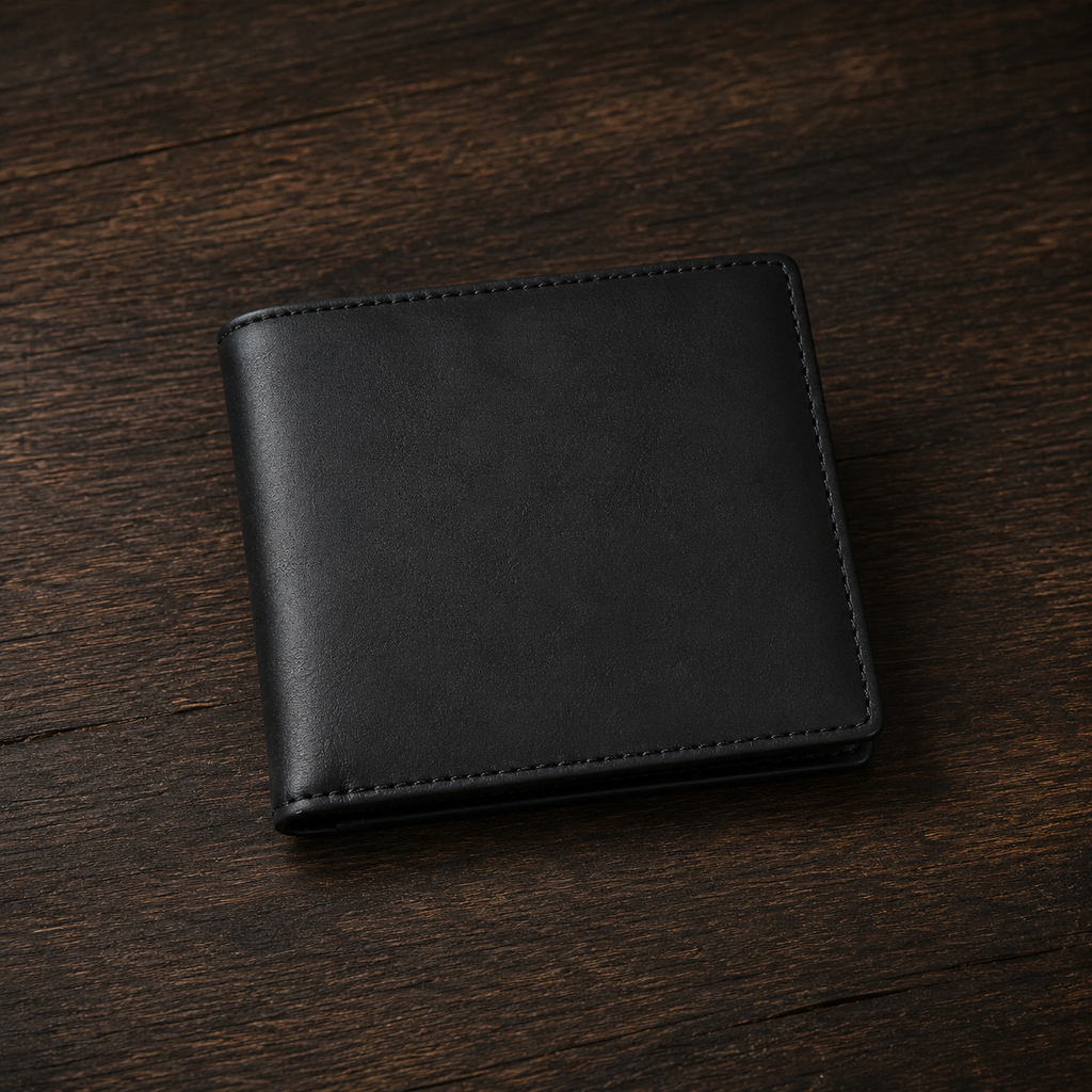 custom wallet packaged in premium gift box black