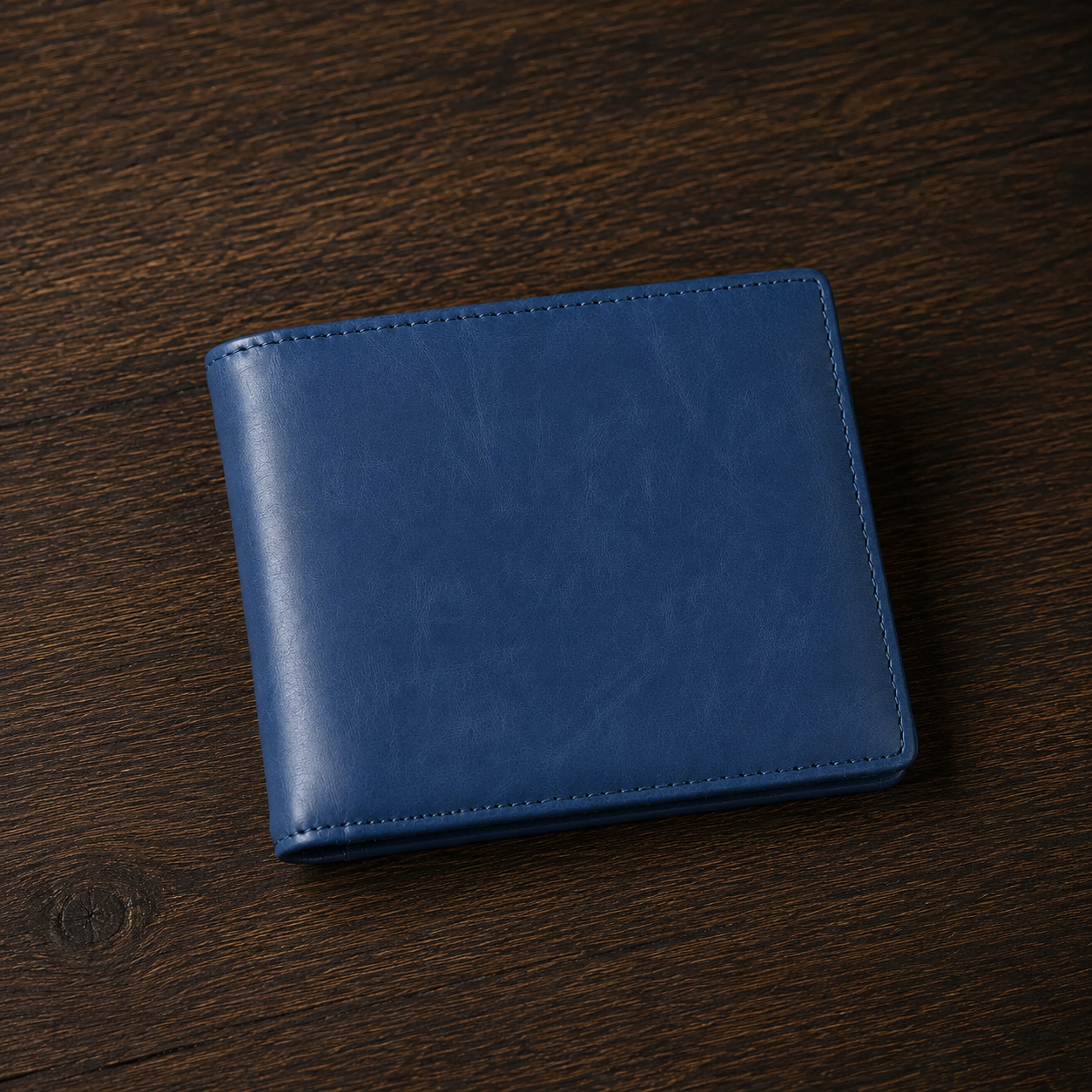 custom wallet packaged in premium gift box navy