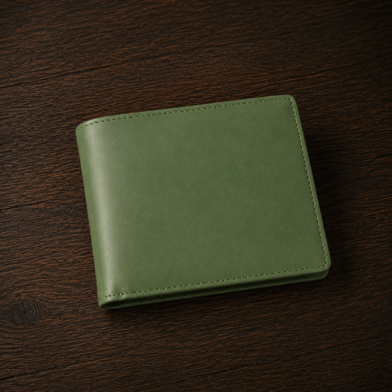 custom wallet packaged in premium gift box sage