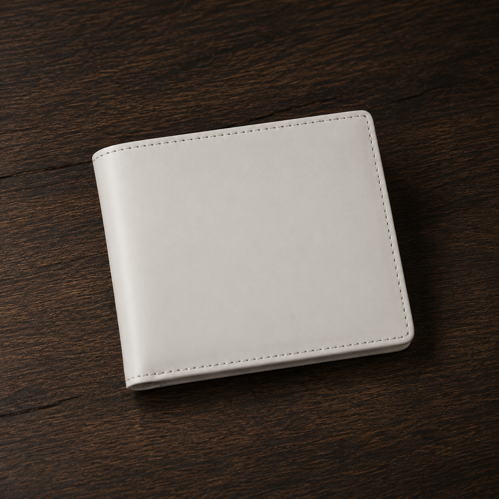 custom wallet packaged in premium gift box white