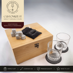 Whiskey Gift Set | Personalized Rocks Glasses & Stones