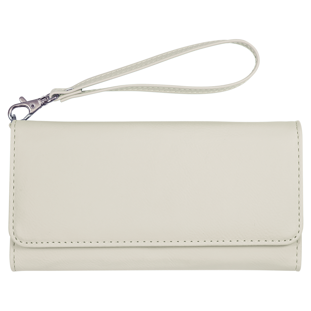 Personalized Wristlet Wallet | Custom Engraved Leatherette RFID Wallet