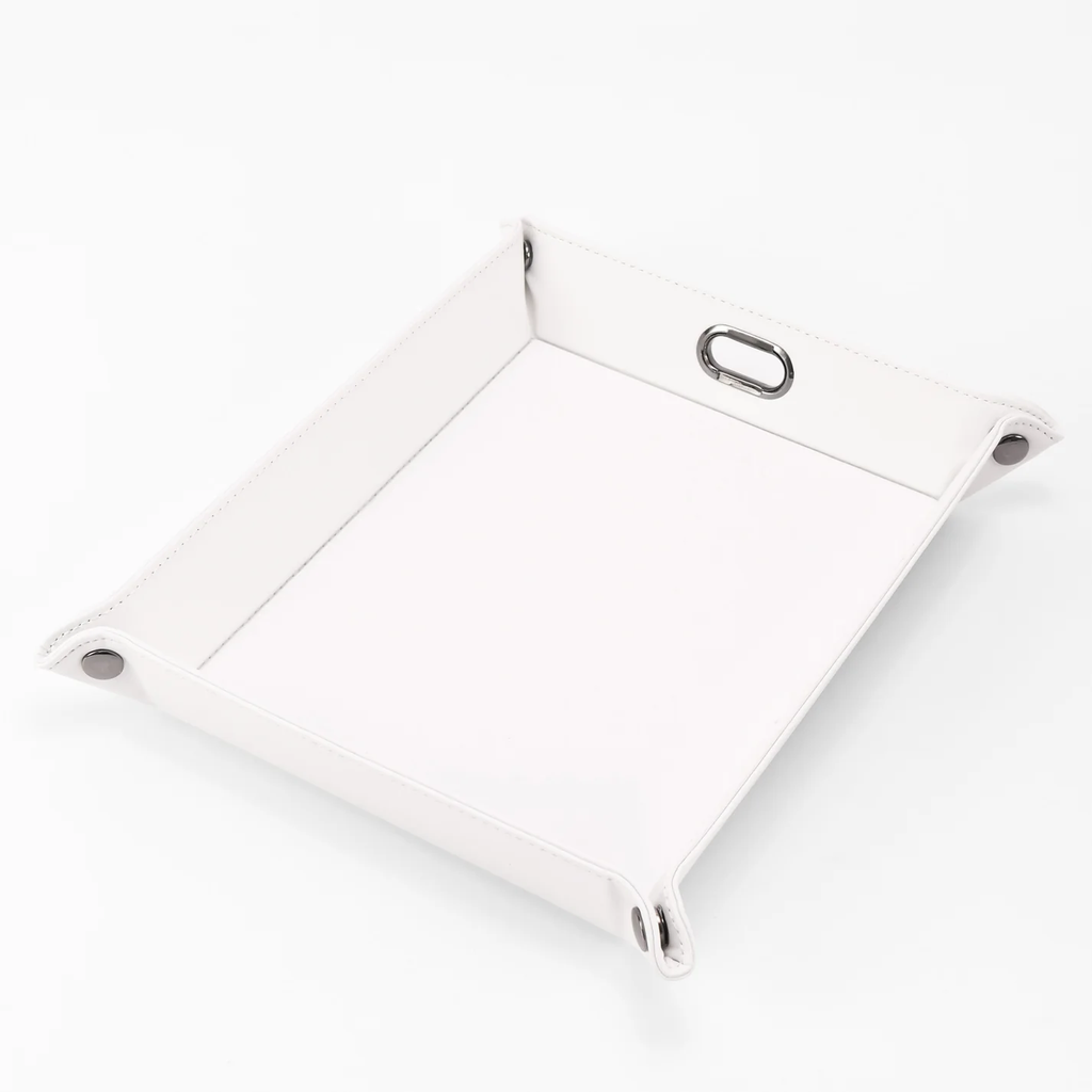 MakerFlo Laserette valet tray available in white with custom engraving