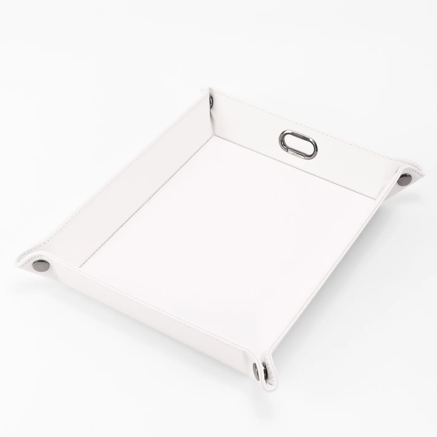 MakerFlo Laserette valet tray available in white with custom engraving
