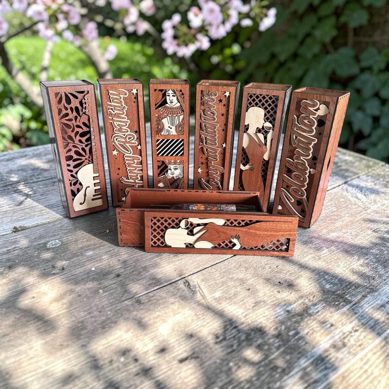 Wine Gift Box | Laser Cut Wooden Wine Box