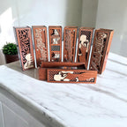 Elegant Laser-Cut Wooden Wine Gift Boxes