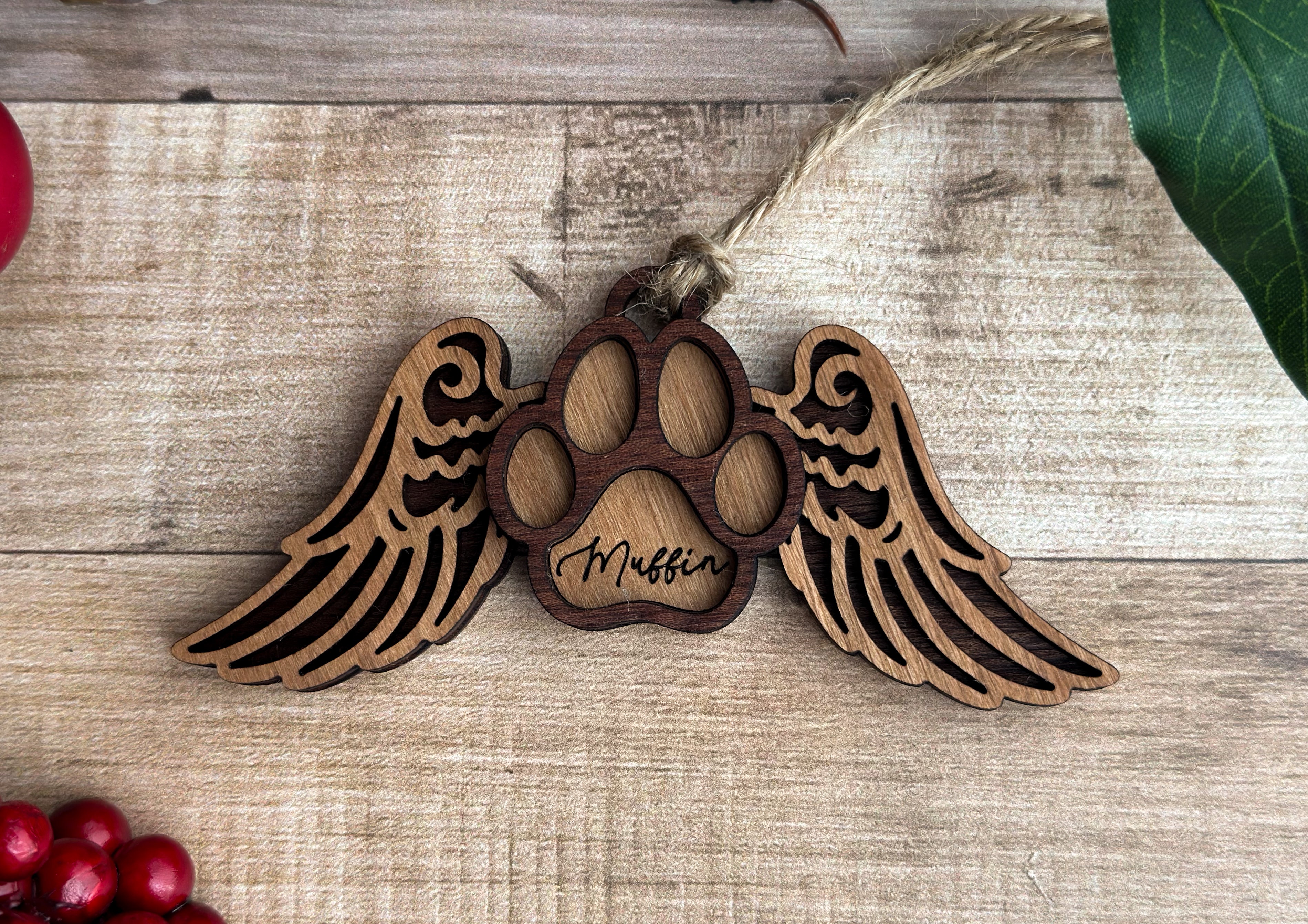 Personalized Dog Portrait - Wood Line Art Decor - 96 Breeds with Optional Name Bone or Winged Paw