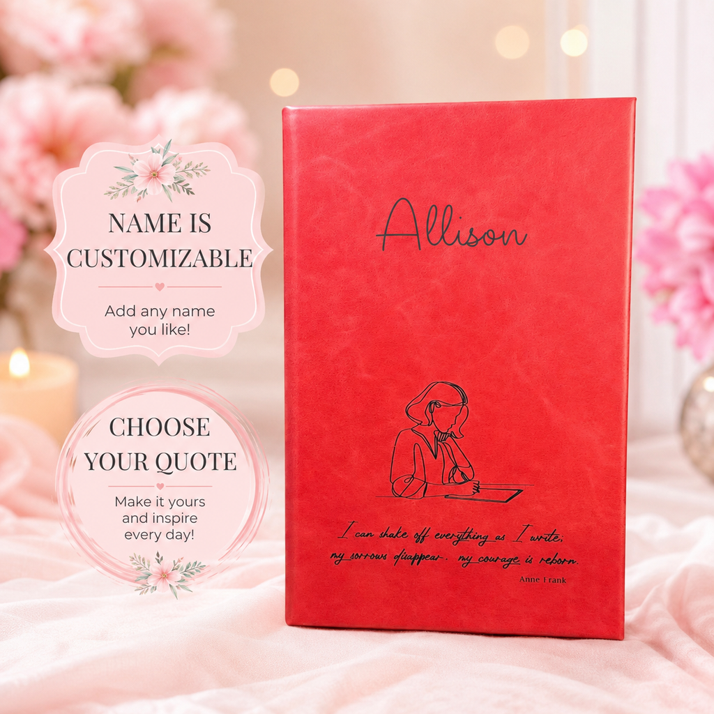 Personalized Quote Journal – Custom Engraved Leatherette Notebook