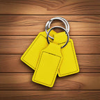 Custom Engraved Leatherette Keychains