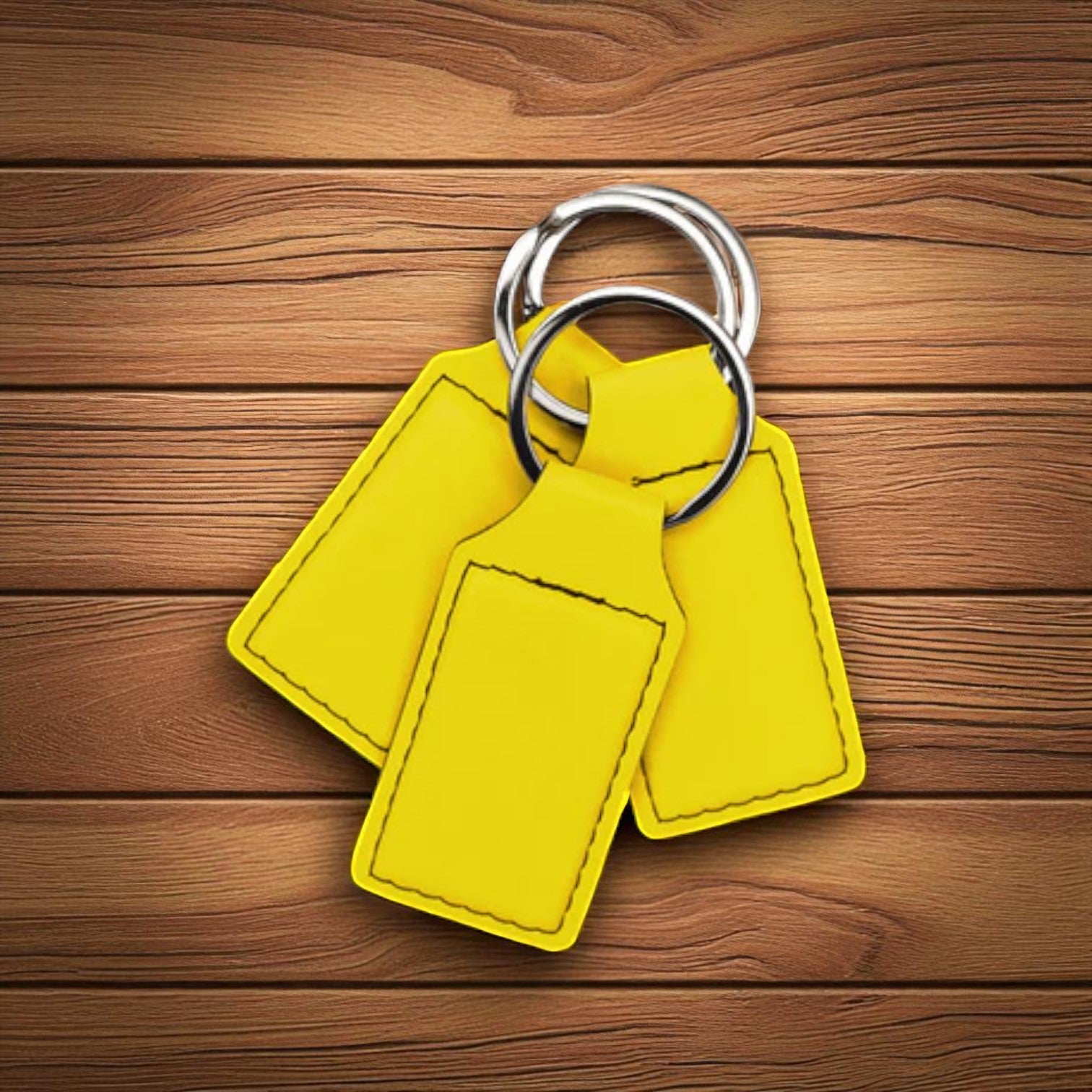 Custom Engraved Leatherette Keychains