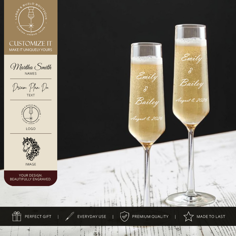 Engraved Champagne Flute | Schott Zwiesel Crystal