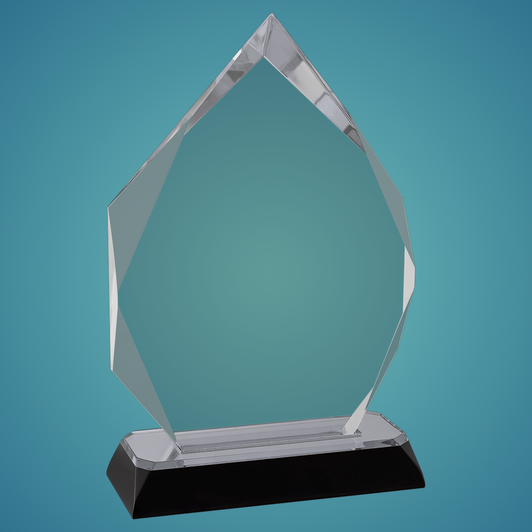 Custom Crystal Corporate Award – Engraved Recognition Trophy