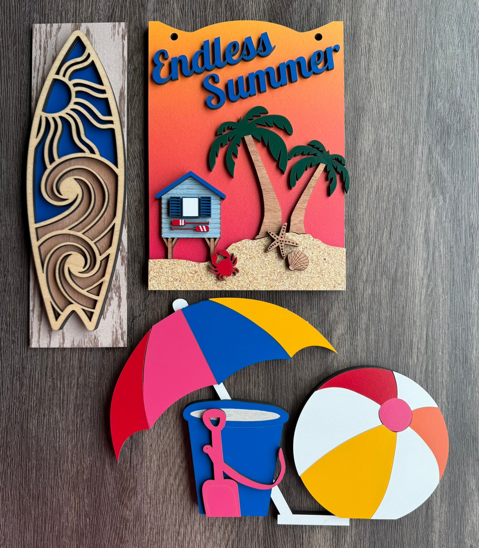 Endless Summer Interchangeable Sign Set for Wooden Post