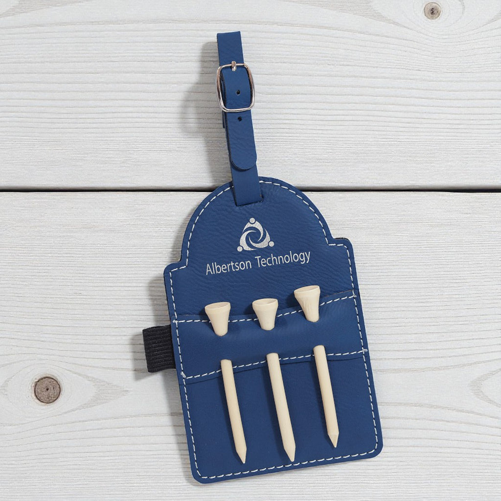 Leatherette Golf Tee Holder – Custom Engraved