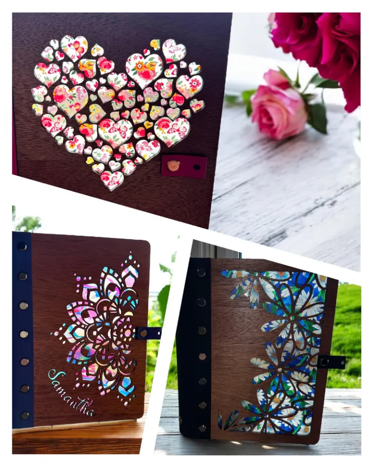 Handcrafted Wooden Diary or Notebook | Customizable and Refillable