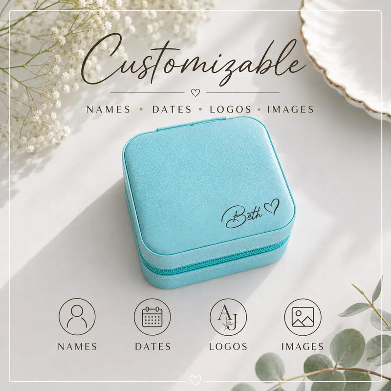 Travel Jewelry Case | Personalized Engraved Jewelry Organizer