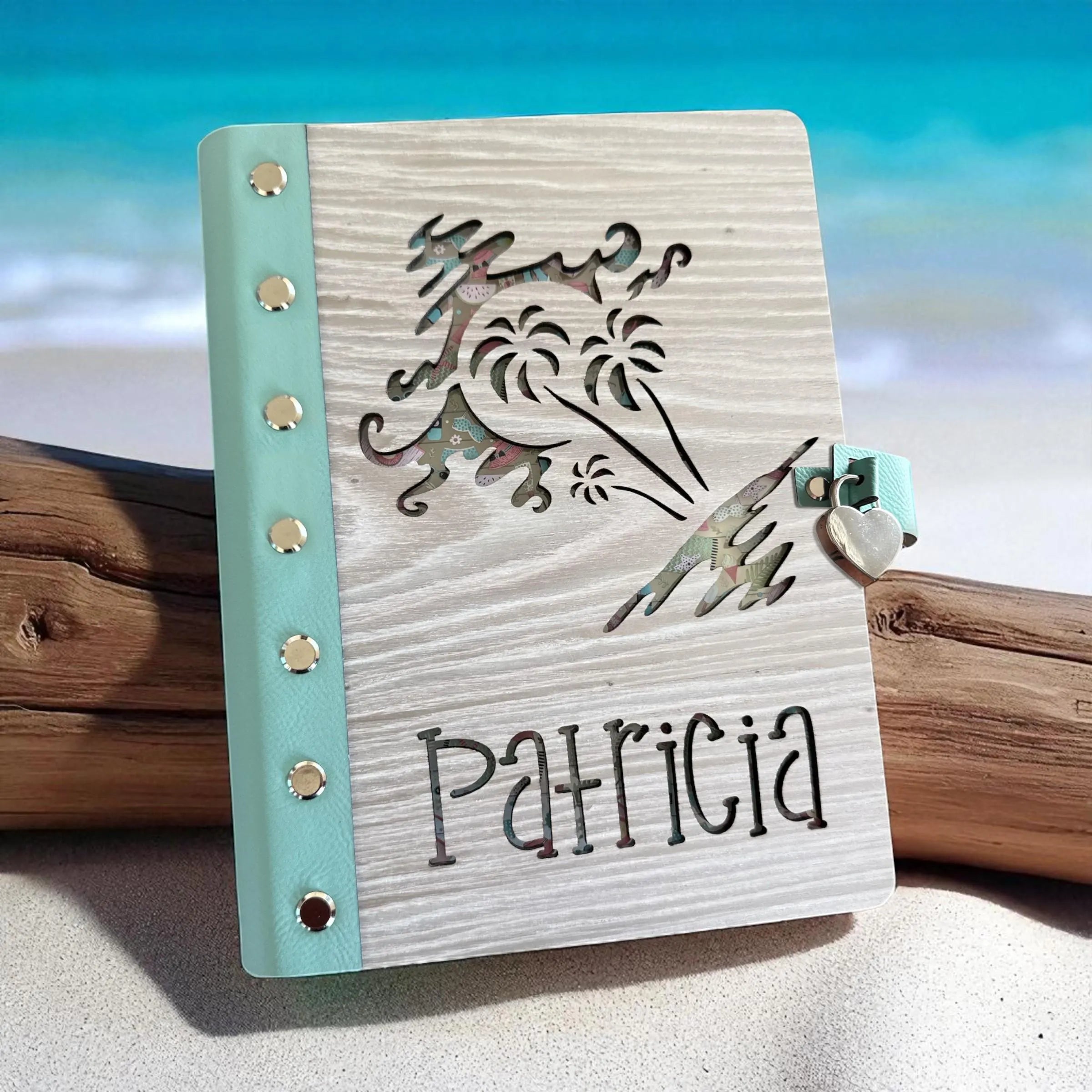 Handcrafted Flat White Wood Diary or Notebook | Customizable and Refillable