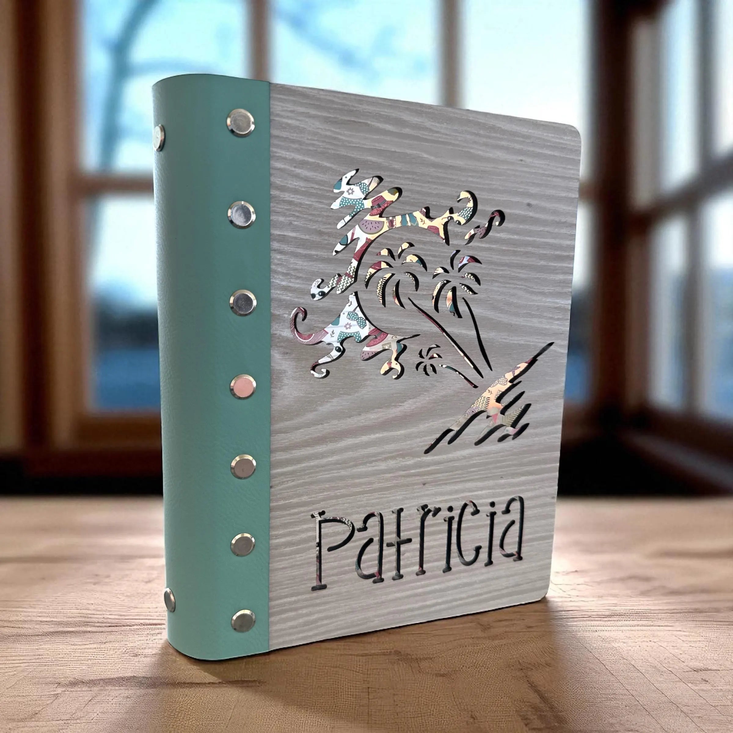 Handcrafted Flat White Wood Diary or Notebook | Customizable and Refillable