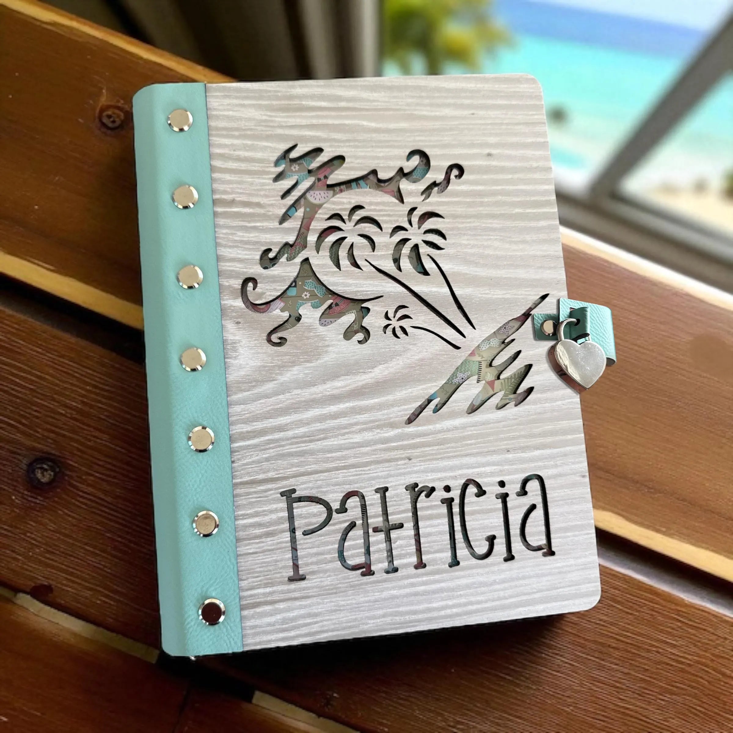 Handcrafted Flat White Wood Diary or Notebook | Customizable and Refillable