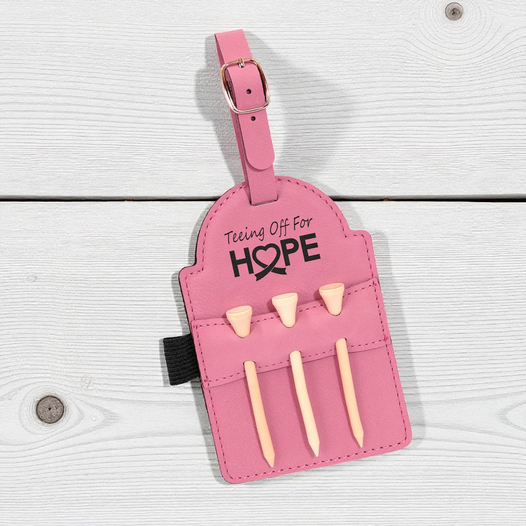 Leatherette Golf Tee Holder – Custom Engraved