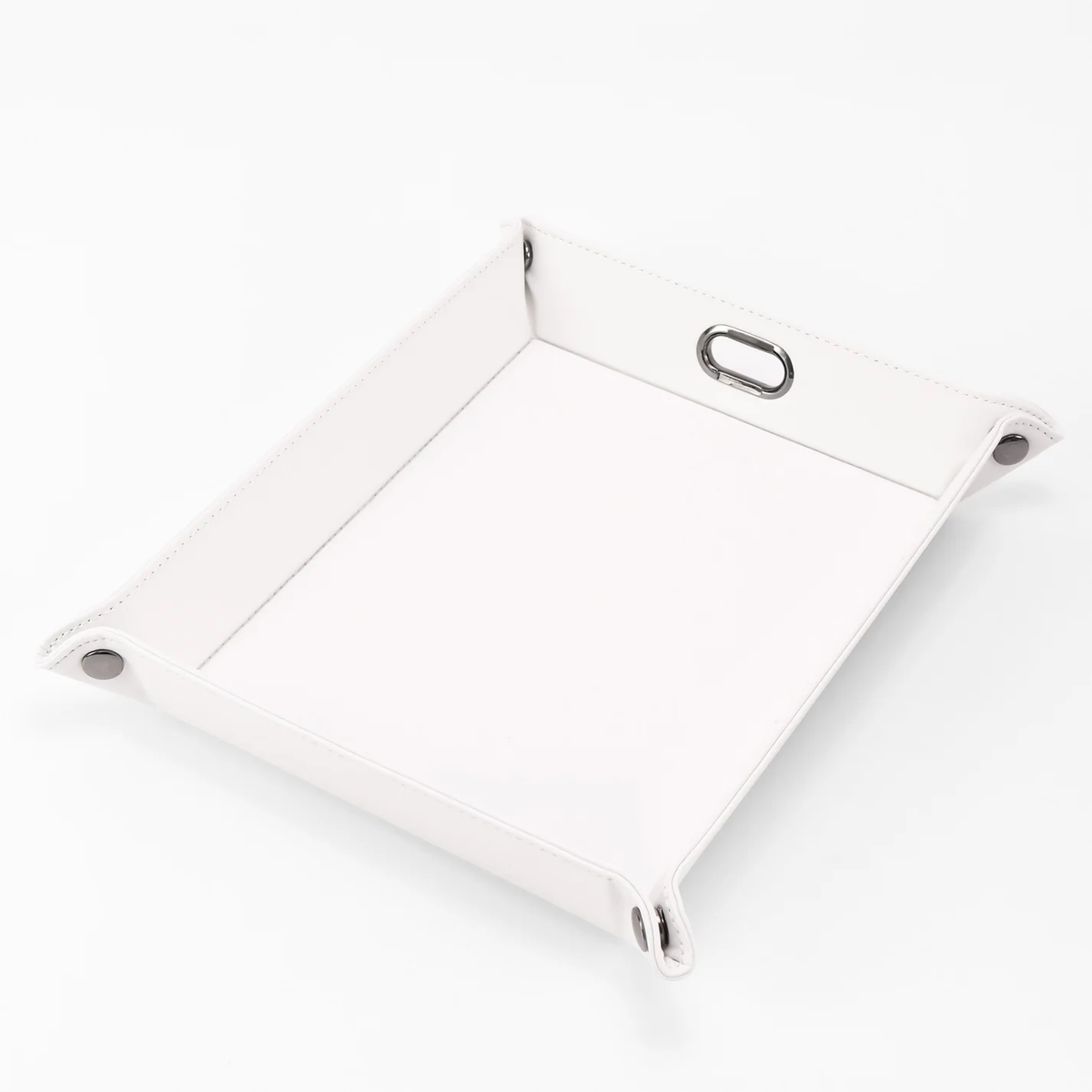 MakerFlo Laserette valet tray available in white with custom engraving
