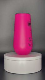 Custom Engraved Champagne Flutes | Personalized Engraved Tumbler with Name and Affirmation