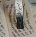 “Life Is Too Short” Engraved Stainless Steel Bookmark