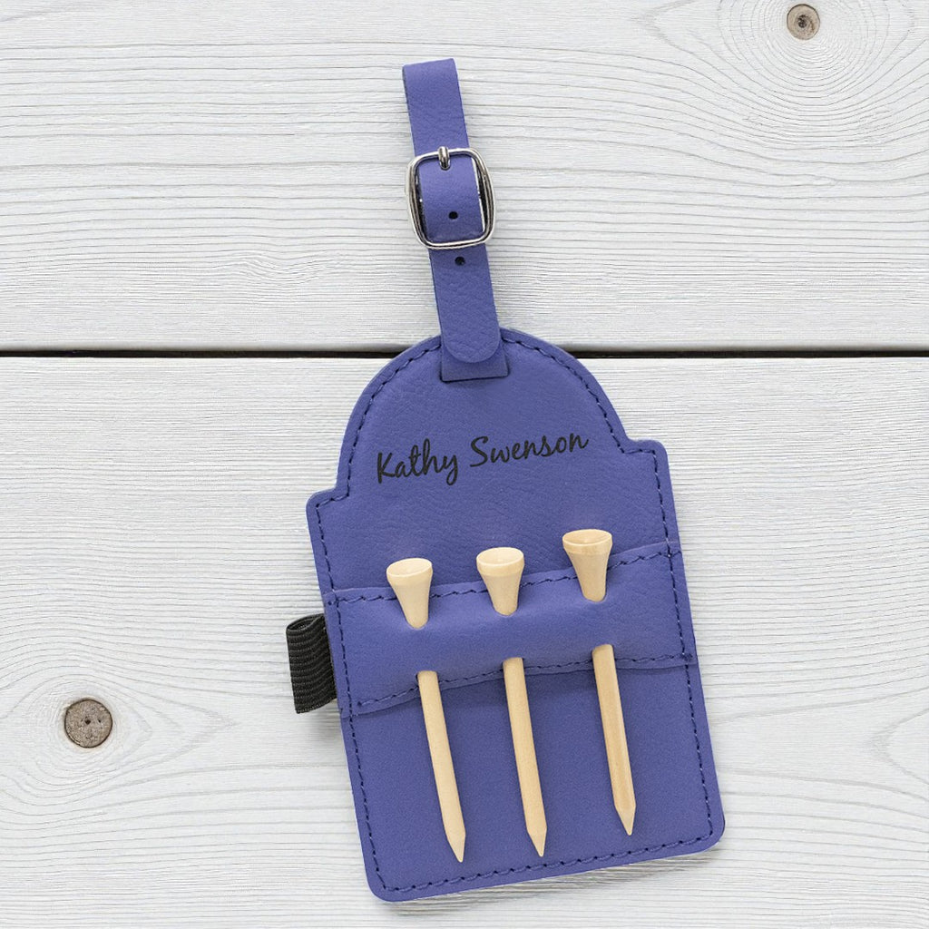 Leatherette Golf Tee Holder – Custom Engraved