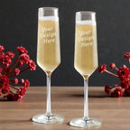 Custom Engraved Zwiesel Glas Pure Champagne Flutes