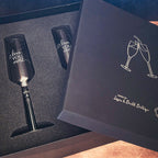 Schott Zwiesel champagne flute with Love you most engraving