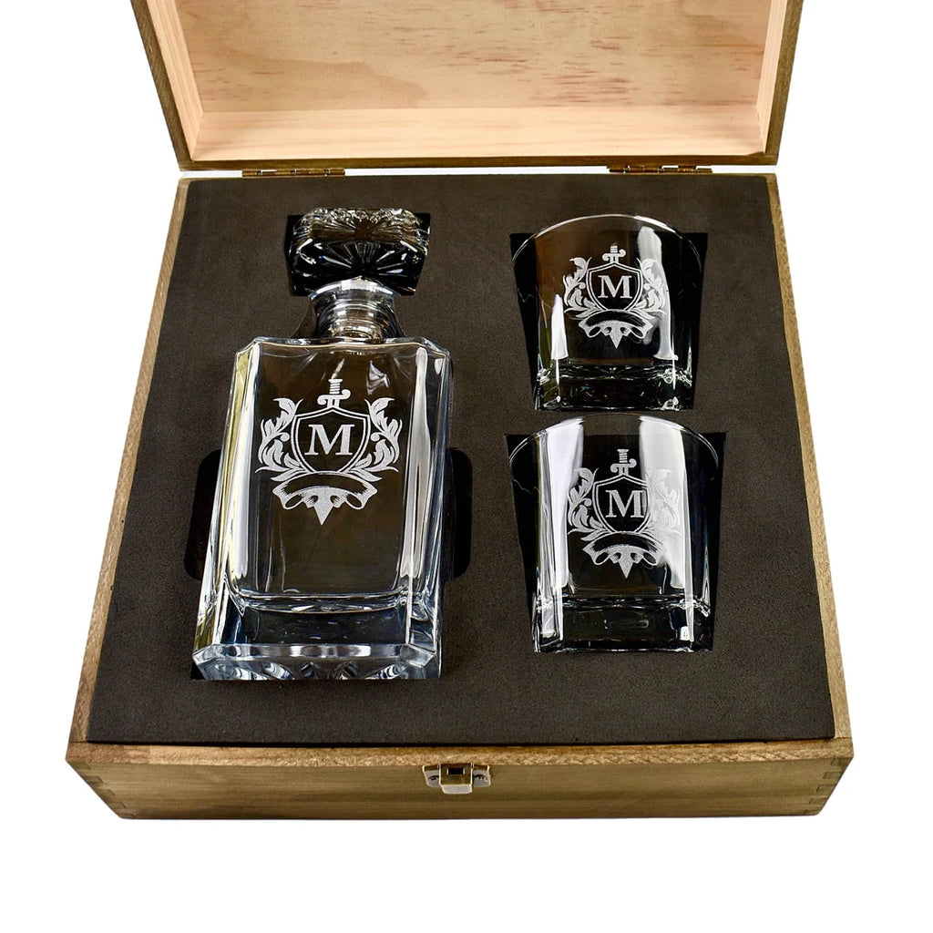 Custom Engraved Whiskey Decanter Set