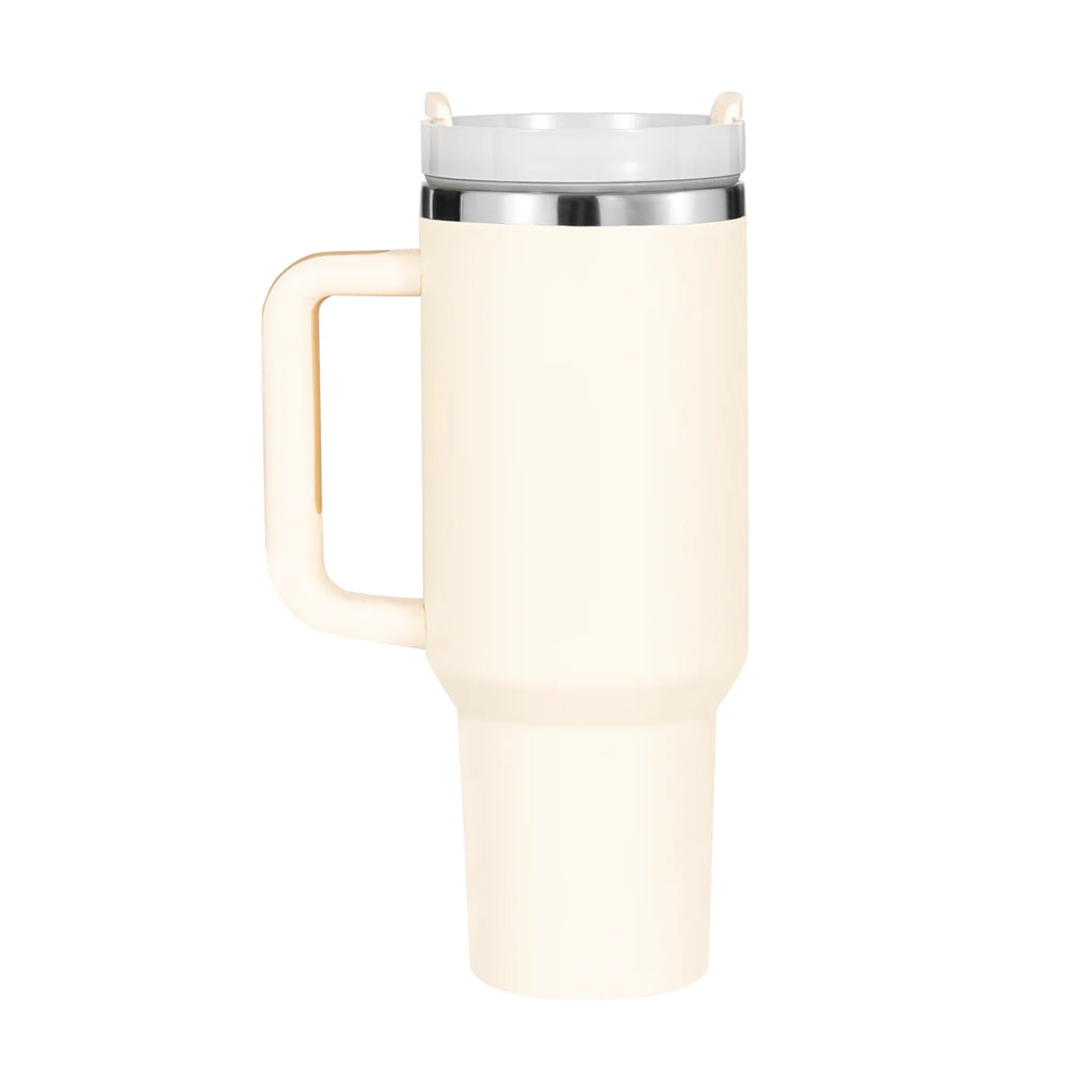 40oz Engraved Bookshelf Tumbler with Handle – Stainless Steel Insulated Cup