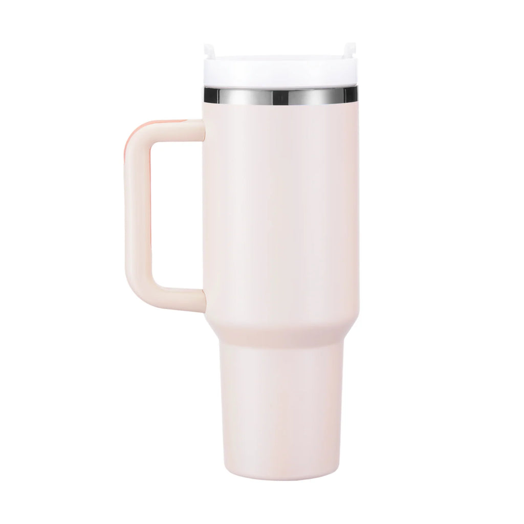 40oz Engraved Bookshelf Tumbler with Handle – Stainless Steel Insulated Cup