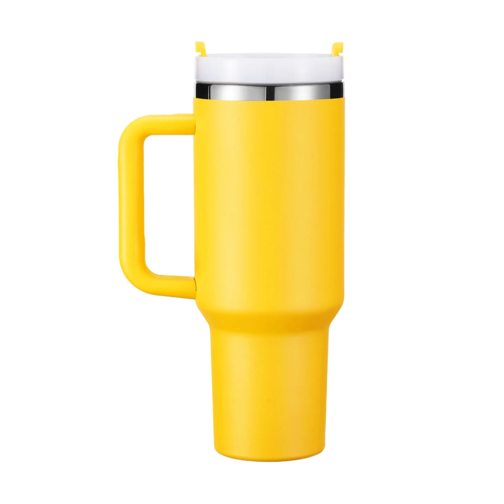 40oz Engraved Bookshelf Tumbler with Handle – Stainless Steel Insulated Cup