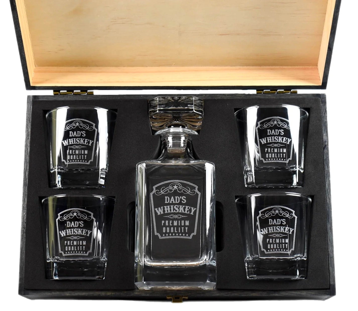 Custom Engraved Whiskey Decanter Set