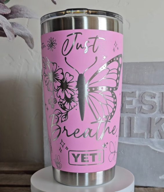 Just Breathe 20oz Stainless Steel Tumbler